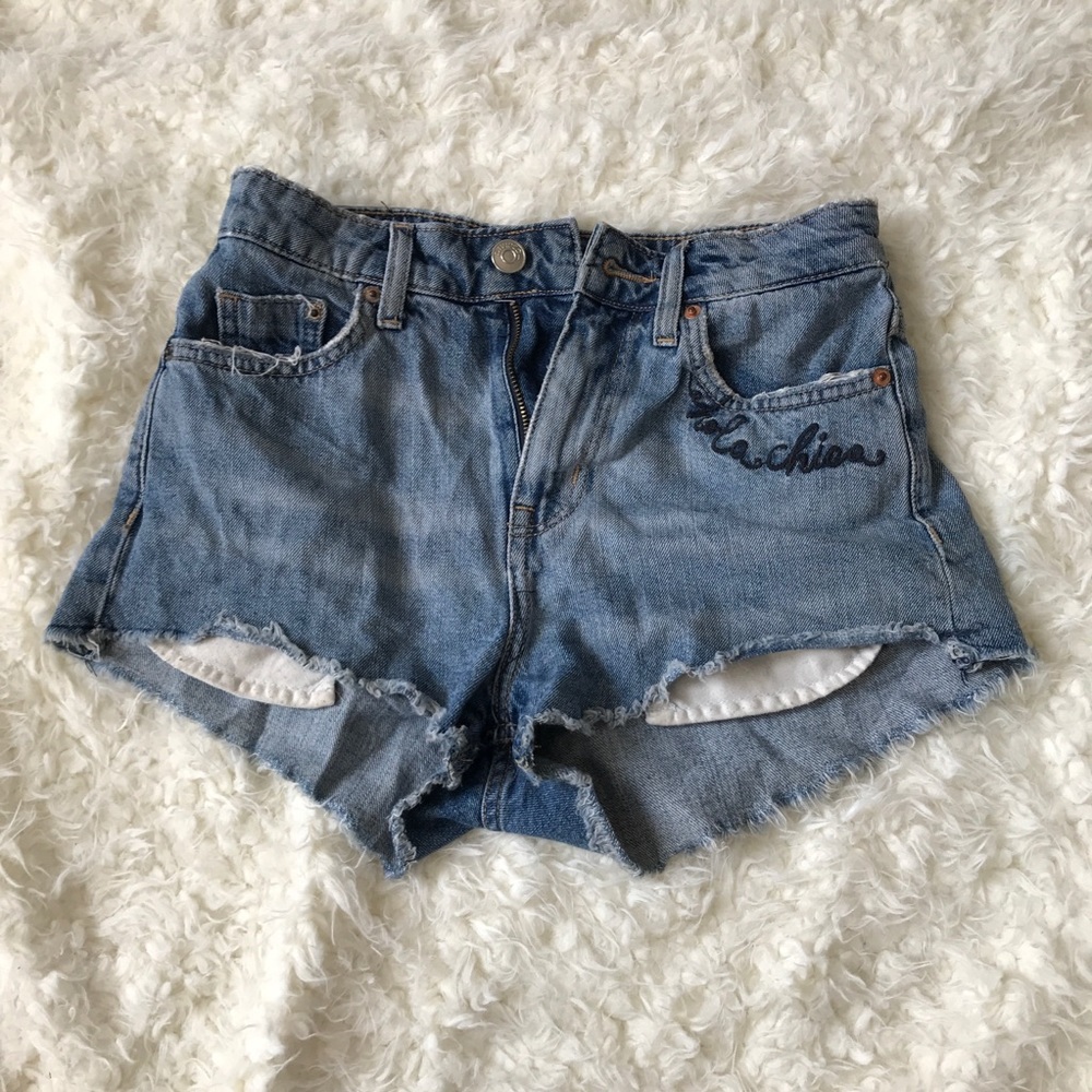 H&M Distressed Jean Shorts